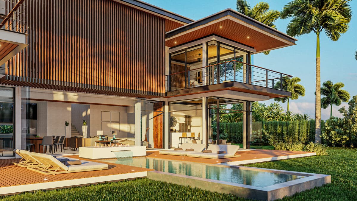 Villa rear view